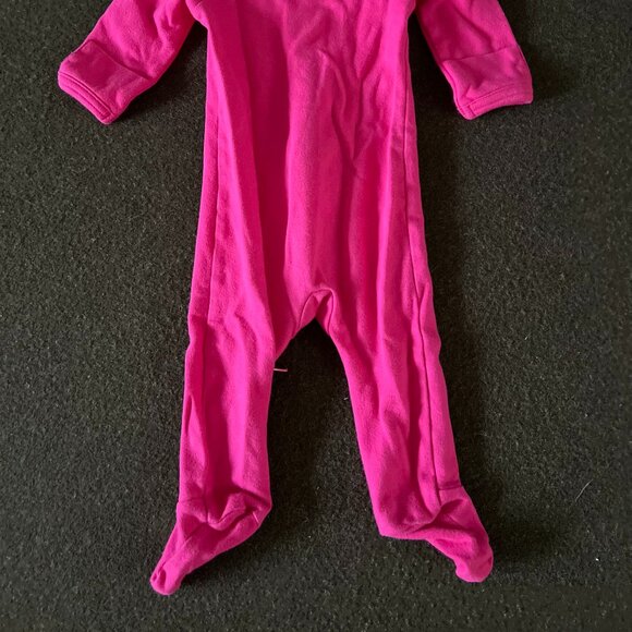 Primary Baby Organic Zip Footie- Fuchsia - Picture 2 of 2